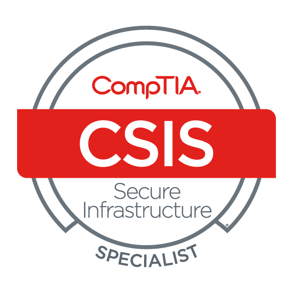 CompTIA Secure Infrastructure Specialist (CSIS) certification badge